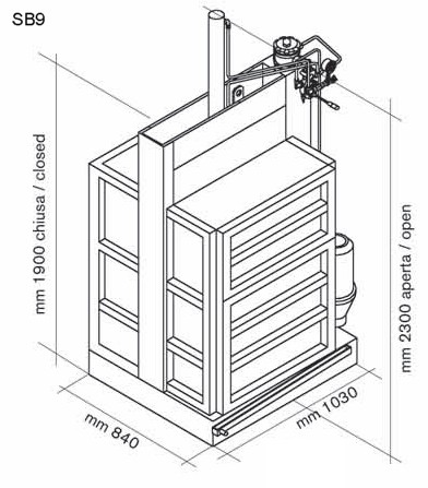 Pressa SB-9  mm 650x650x920h - Plastin Gold