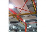 Bridge cranes in suspended metal profiles